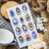 STOCK - STICKII - FEUILLE DE STICKERS " COZY WINTER CRITTERS "