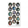 STOCK - STICKII - FEUILLE DE STICKERS " MOONLIT OWLS "