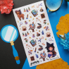 STOCK - STICKII - FEUILLE DE STICKERS "  WITCHY WORLD "
