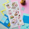 STOCK - STICKII - FEUILLE DE STICKERS "  BLOOMING TECH"