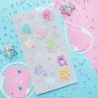 STOCK - STICKII - FEUILLE DE STICKERS " GALAXY BEARS "