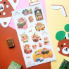 STOCK - STICKII - FEUILLE DE STICKERS "BOOKISH RED PANDA"