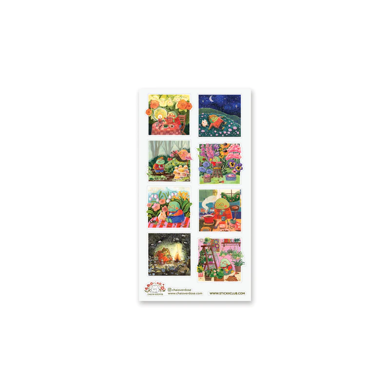 STOCK - STICKII - FEUILLE DE STICKERS "FROGTASTIC FUN"