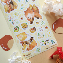 STOCK - STICKII - FEUILLE DE STICKERS "HONEY BEARS"