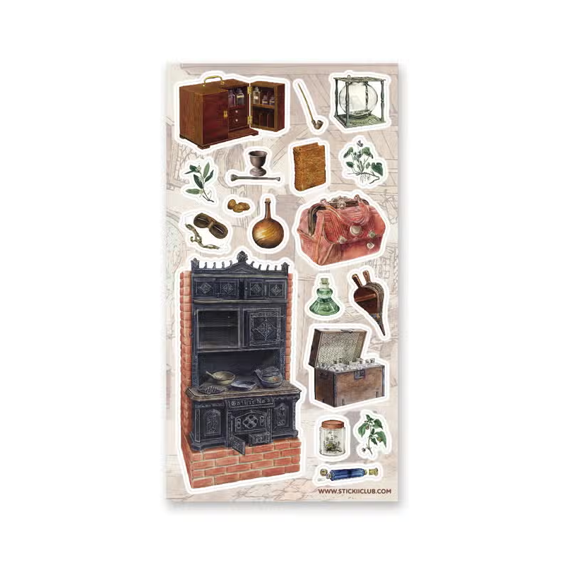 STOCK - STICKII - FEUILLE DE STICKERS "TOOLS OF THE TRADE"