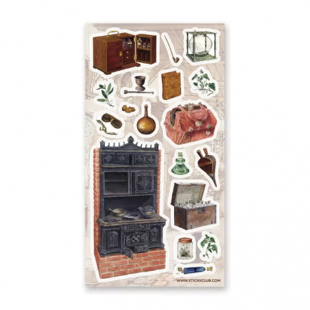 STOCK - STICKII - FEUILLE DE STICKERS "TOOLS OF THE TRADE"