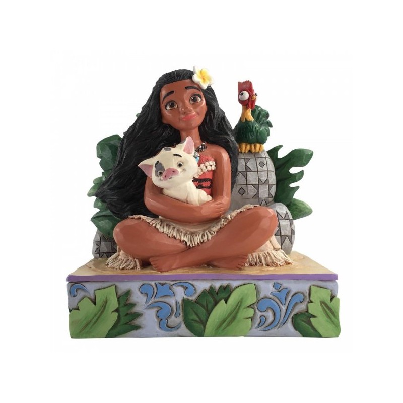 STOCK - ENESCO - DISNEY TRADITIONS - Welcome to Motunui - Moana with Pua and Hei Hei Figurine