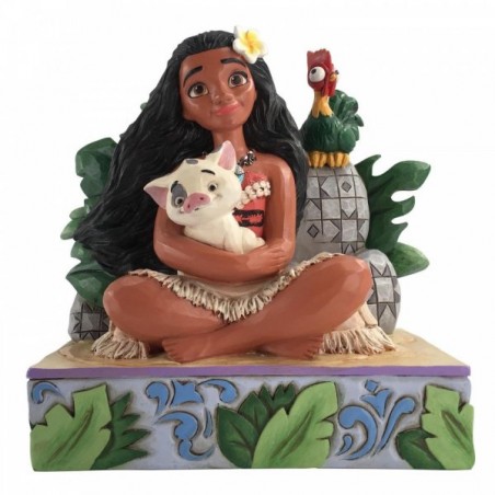STOCK - ENESCO - DISNEY TRADITIONS - Welcome to Motunui - Moana with Pua and Hei Hei Figurine