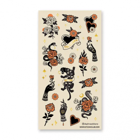 STOCK - STICKII - FEUILLE DE STICKERS