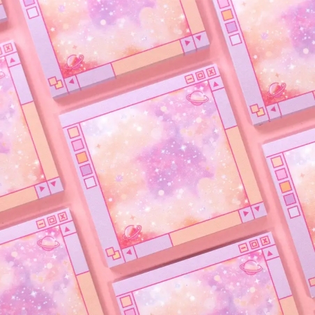 STOCK - UNICORN ECLISPE - Post-it/Sticky Note "Pink Galaxy"