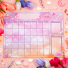 STOCK - UNICORN ECLISPE - Calendrier mensuel "Rose Sky"