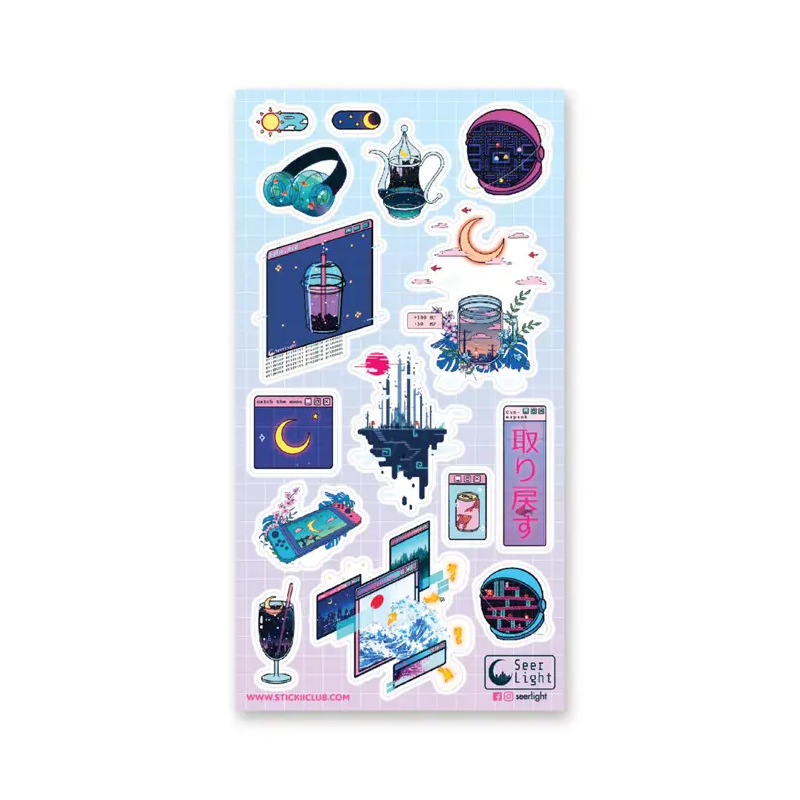 STOCK - STICKII - FEUILLE DE STICKERS