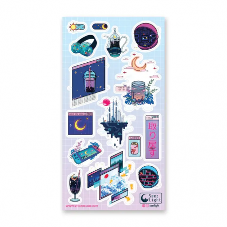 STOCK - STICKII - FEUILLE DE STICKERS
