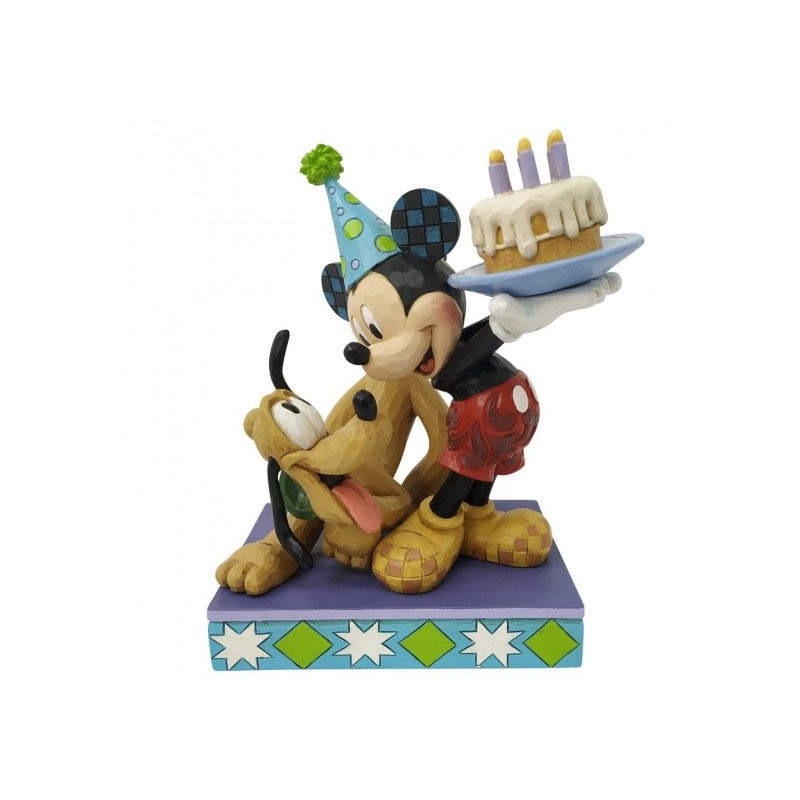 STOCK - ENESCO - DISNEY TRADITIONS - Happy Birthday Pal (Pluto and Mickey Birthday Figurine)