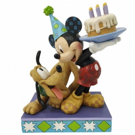 STOCK - ENESCO - DISNEY TRADITIONS - Happy Birthday Pal (Pluto and Mickey Birthday Figurine)