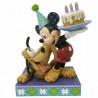 STOCK - ENESCO - DISNEY TRADITIONS - Happy Birthday Pal (Pluto and Mickey Birthday Figurine)