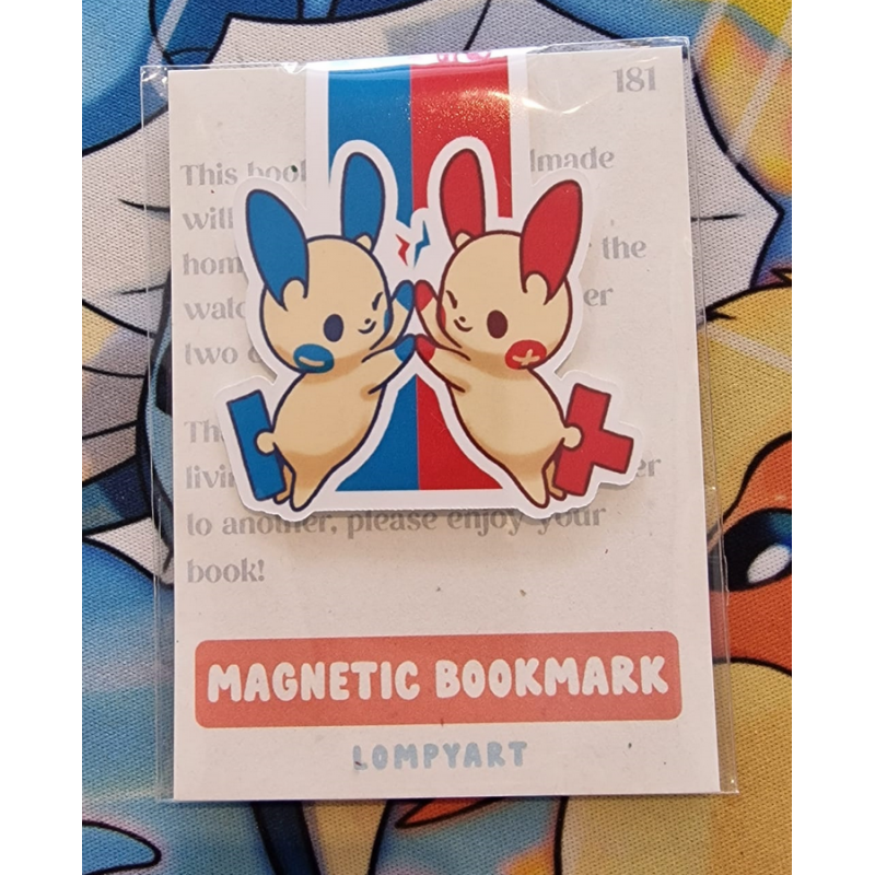 STOCK - LOMPYART - Marque-page Magnetique Posipi & Negapi