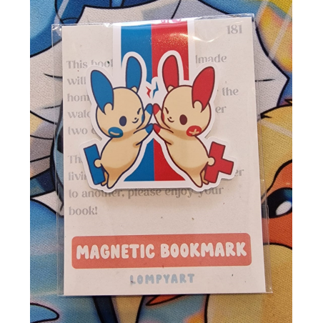 STOCK - LOMPYART - Marque-page Magnetique Posipi & Negapi