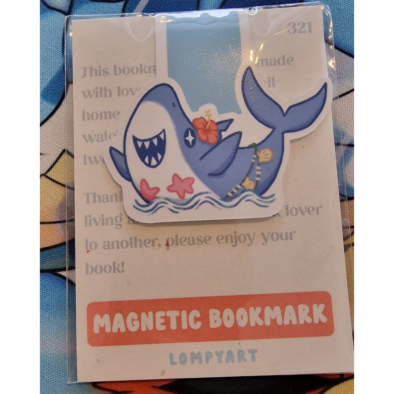 STOCK - LOMPYART - Marque-page Magnetique Requin