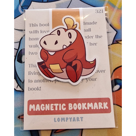 STOCK - LOMPYART - Marque-page Magnetique Chochodile