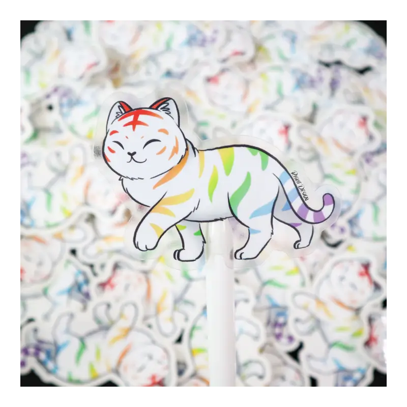 STOCK - RISKIT DESIGN - Vinyl Stickers RAINBOW TIGER