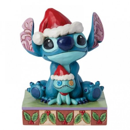STOCK - ENESCO - DISNEY TRADITIONS - Santa Stitch with Scrump Figurine
