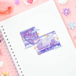 STOCK - UNICORN ECLISPE - Cahier à stickers Study Night