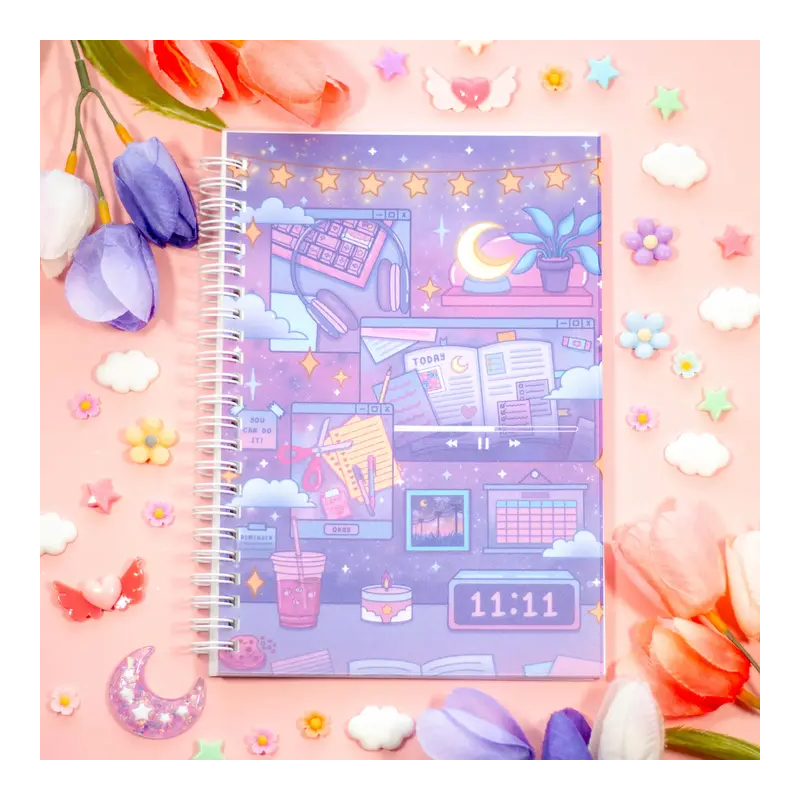 STOCK - UNICORN ECLISPE - Cahier à stickers Study Night