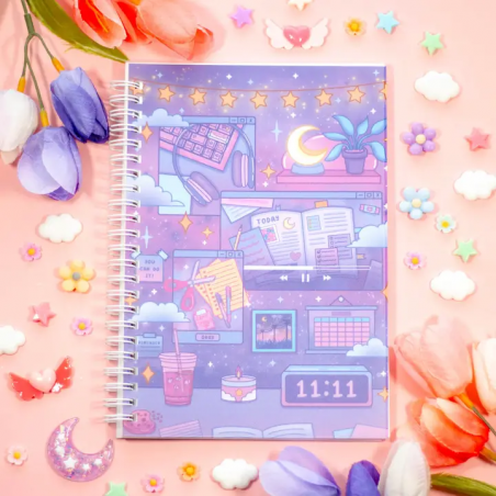 STOCK - UNICORN ECLISPE - Cahier à stickers Study Night
