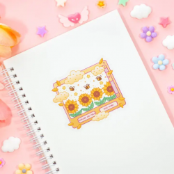 STOCK - UNICORN ECLISPE - Cahier à stickers Sunflower dream