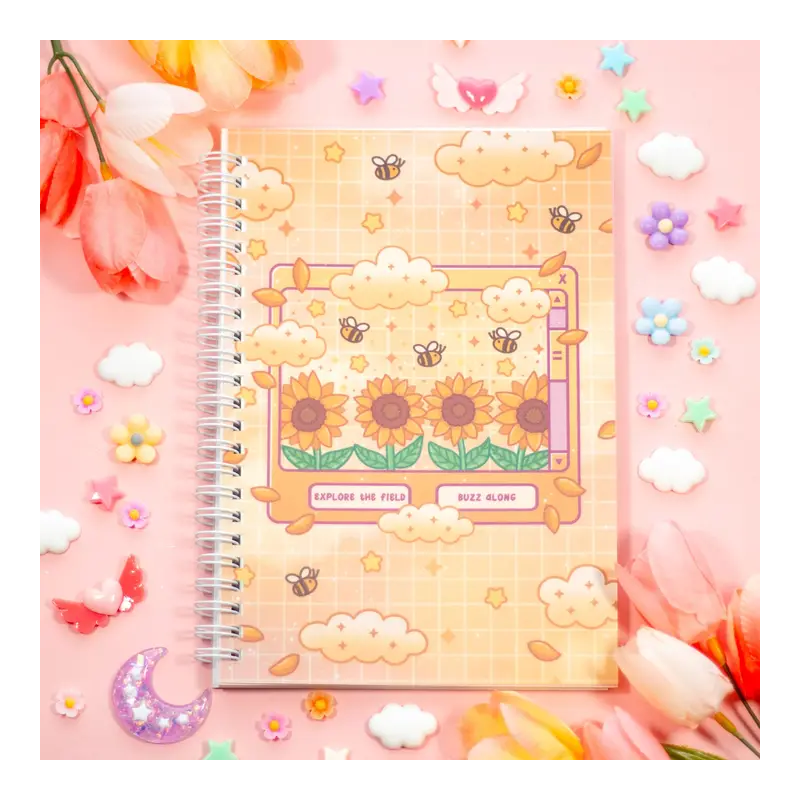 STOCK - UNICORN ECLISPE - Cahier à stickers Sunflower dream
