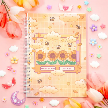 STOCK - UNICORN ECLISPE - Cahier à stickers Sunflower dream