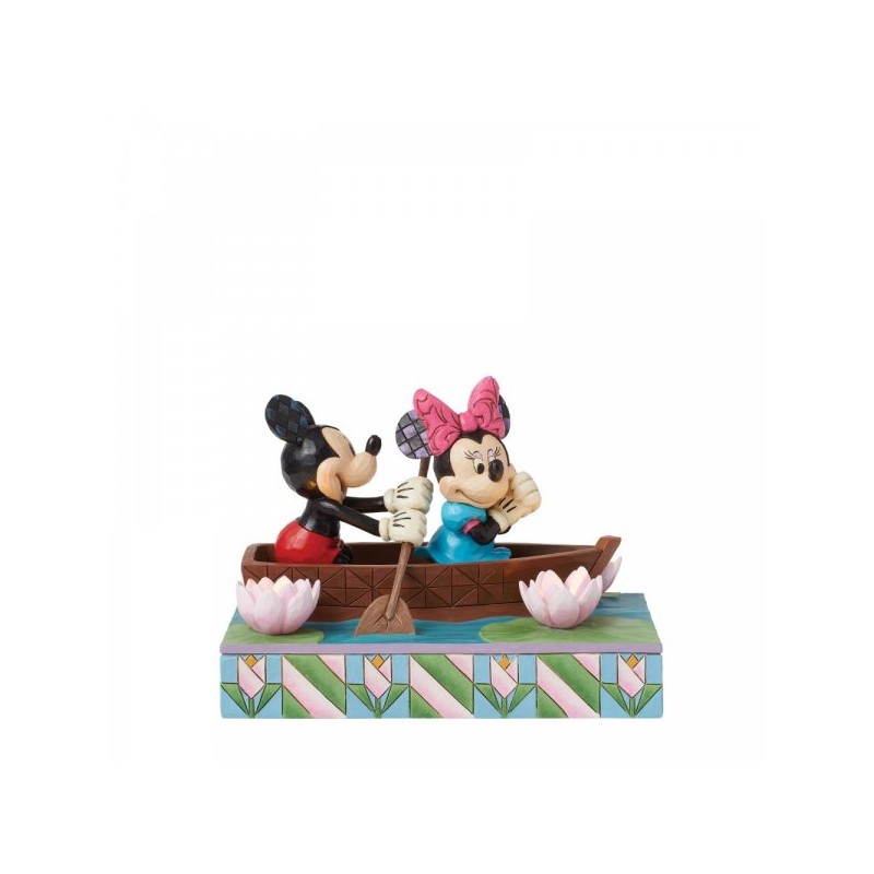 PRECOMMANDE - ENESCO - DISNEY TRADITIONS - Row-mance is in the Air (Mickey & Minnie in a Rowboat Light-Sea Urchin Figurine)