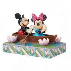PRECOMMANDE - ENESCO - DISNEY TRADITIONS - Row-mance is in the Air (Mickey & Minnie in a Rowboat Light-Sea Urchin Figurine)