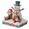 STOCK - ENESCO - DISNEY TRADITIONS - Chip n Dale Snowman Figurine
