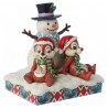 STOCK - ENESCO - DISNEY TRADITIONS - Chip n Dale Snowman Figurine