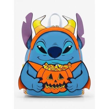 COMMANDE - IMPORT USA - Loungefly Disney Lilo & Stitch Candy Corn Stitch Glow-in-the-Dark Mini Backpack