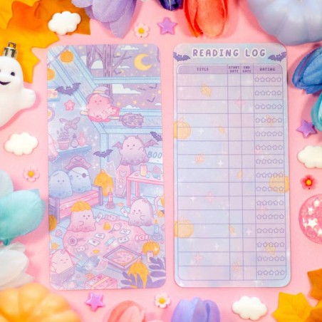 STOCK - UNICORN ECLISPE - Marque page reading log Boo Bash