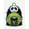 COMMANDE - IMPORT USA - Loungefly Disney The Nightmare Before Christmas Jack Skellington Wreath Glow-in-the-Dark Light-Up