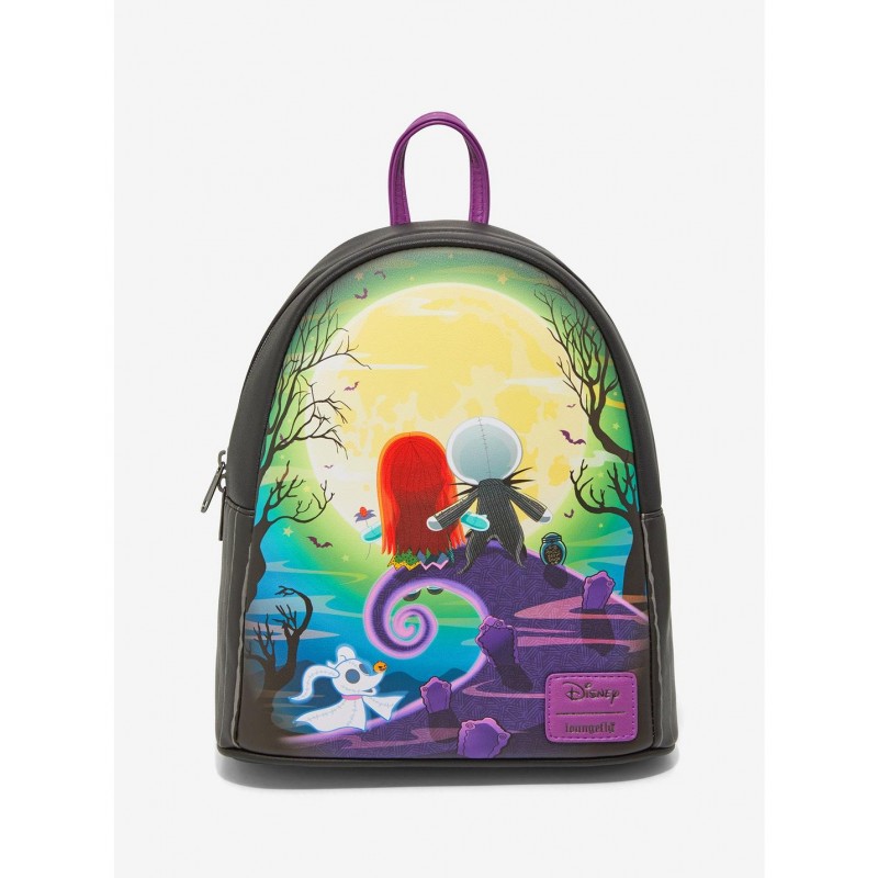 COMMANDE - IMPORT USA - Loungefly The Nightmare Before Christmas Jack & Sally Doll Mini Backpack
