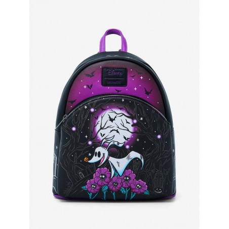 COMMANDE - IMPORT USA - Loungefly The Nightmare Before Christmas Zero Moon Doodle Mini Backpack