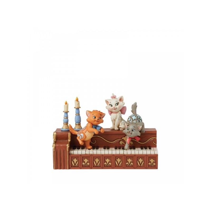 STOCK - ENESCO - DISNEY TRADITIONS - Paws at Play (Aristocats Kittens on Piano Figurine)