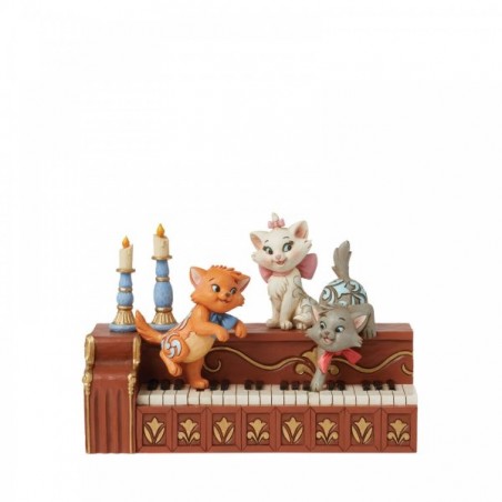 STOCK - ENESCO - DISNEY TRADITIONS - Paws at Play (Aristocats Kittens on Piano Figurine)