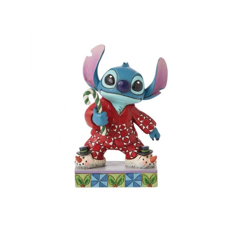 STOCK - ENESCO - DISNEY TRADITIONS - Christmas PJs Stitch Figurine