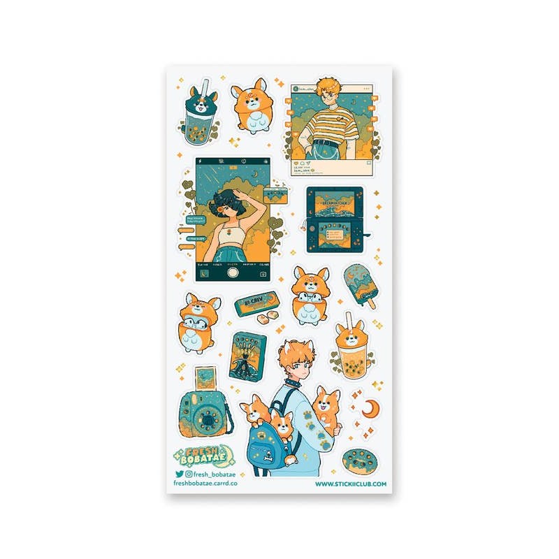 STOCK - STICKII - FEUILLE DE STICKERS