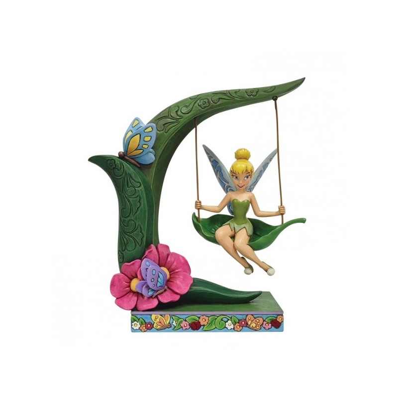 STOCK - ENESCO - DISNEY TRADITIONS - Suspended in Springtime Music (Tinker Bell on Swing Figurine