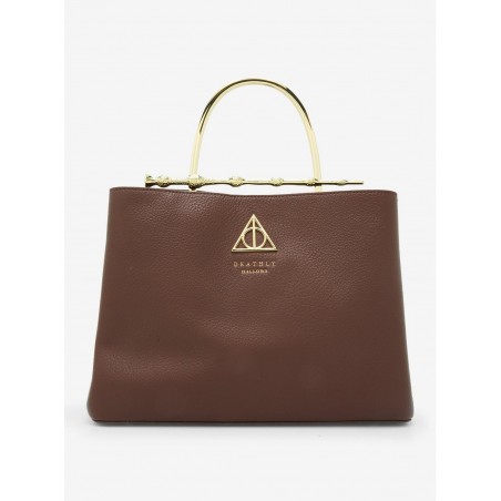 COMMANDE - LOUNGEFLY USA - Loungefly Harry Potter Deathly Hallows Elder Wand Brown (New Pebble Texture) Handbag