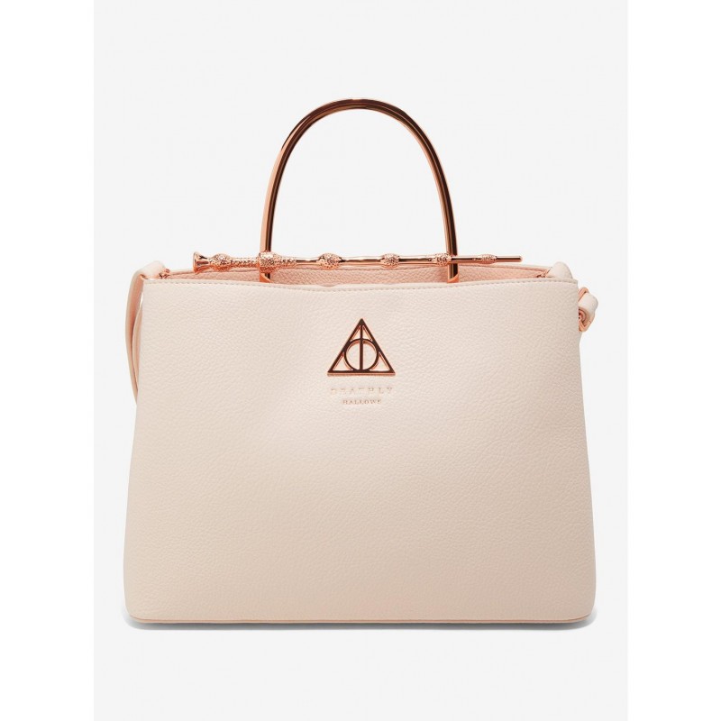 COMMANDE - LOUNGEFLY USA - Loungefly Harry Potter Deathly Hallows Elder Wand Blush Pink (New Pebble Texture) Handbagndbag