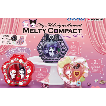 PRECOMMANDE - RE-MENT SANRIO - My Melody & Kuromi Melty Compact
