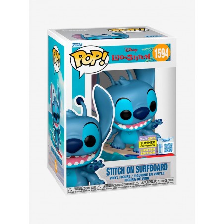 COMMANDE - FUNKO POP 1594 - Funko Pop! Disney Lilo & Stitch Surfboard Stitch Limited Edition